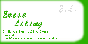 emese liling business card